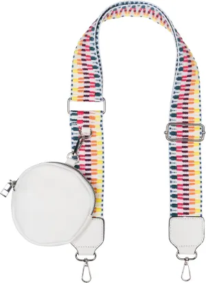styleBREAKER Adjustable Shoulder Strap Zigzag Pattern and Small Wallet, Interchangeable Purse Strap, Phone Strap, Phone Chain 02013036