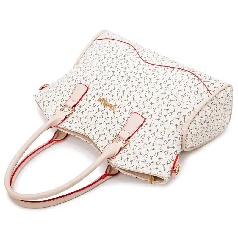 Stylish PU Women's Handbag with Mother and Child Bag