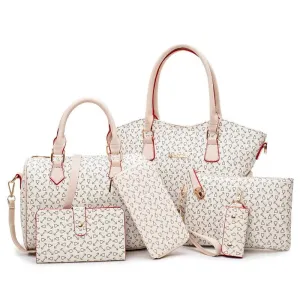 Stylish PU Women's Handbag with Mother and Child Bag