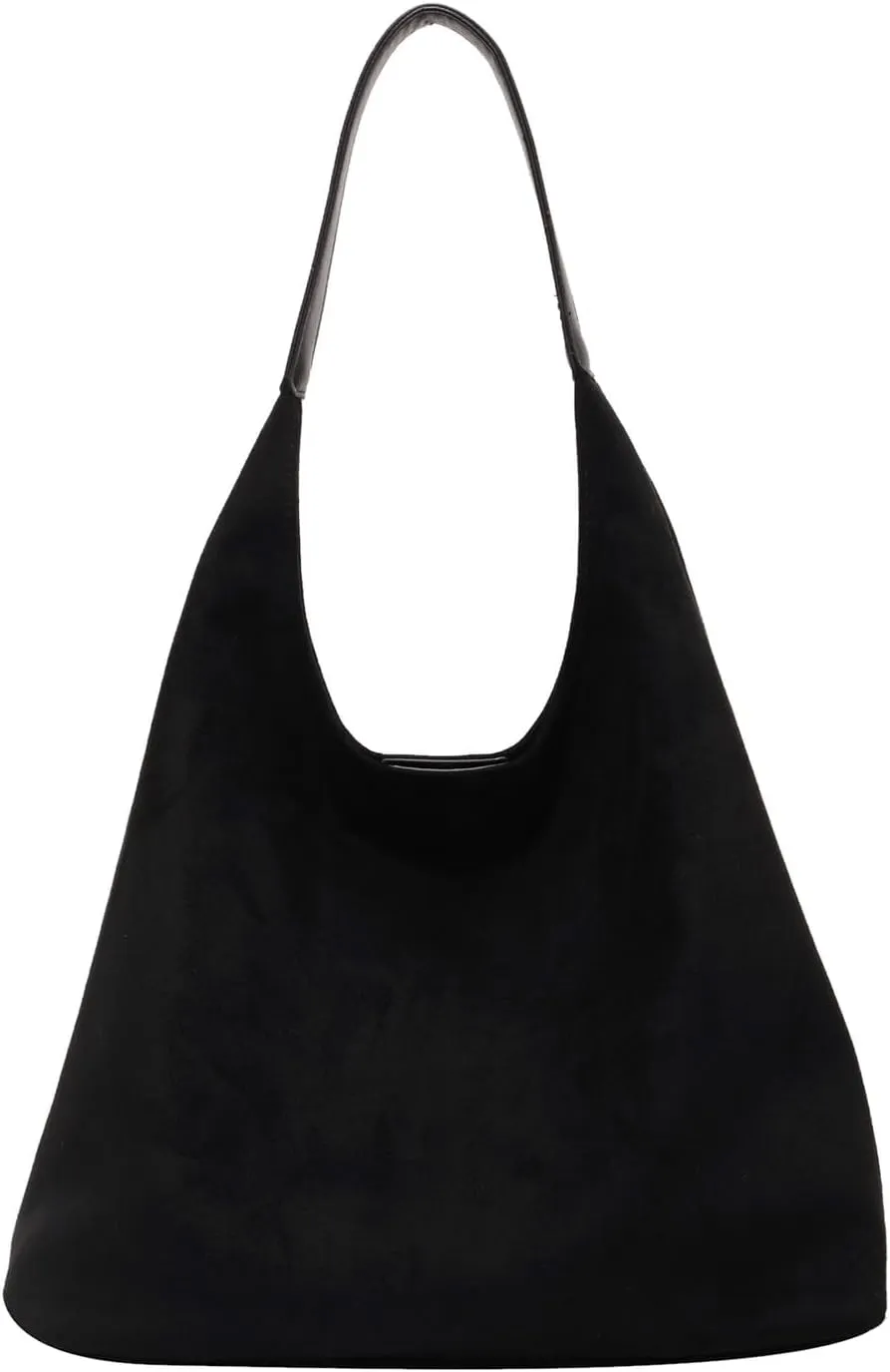 Suede Tote Bag for Women Casual Shoulder Bags Underarm Bag 2024 Stylish Large Capacity Work Handbag Retro Hobo Bag