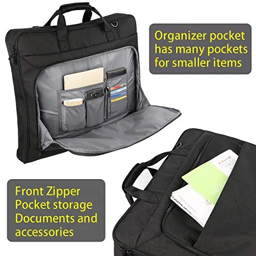 Suit Garment Travel Bag with Pockets & Shoulder Strap for Business