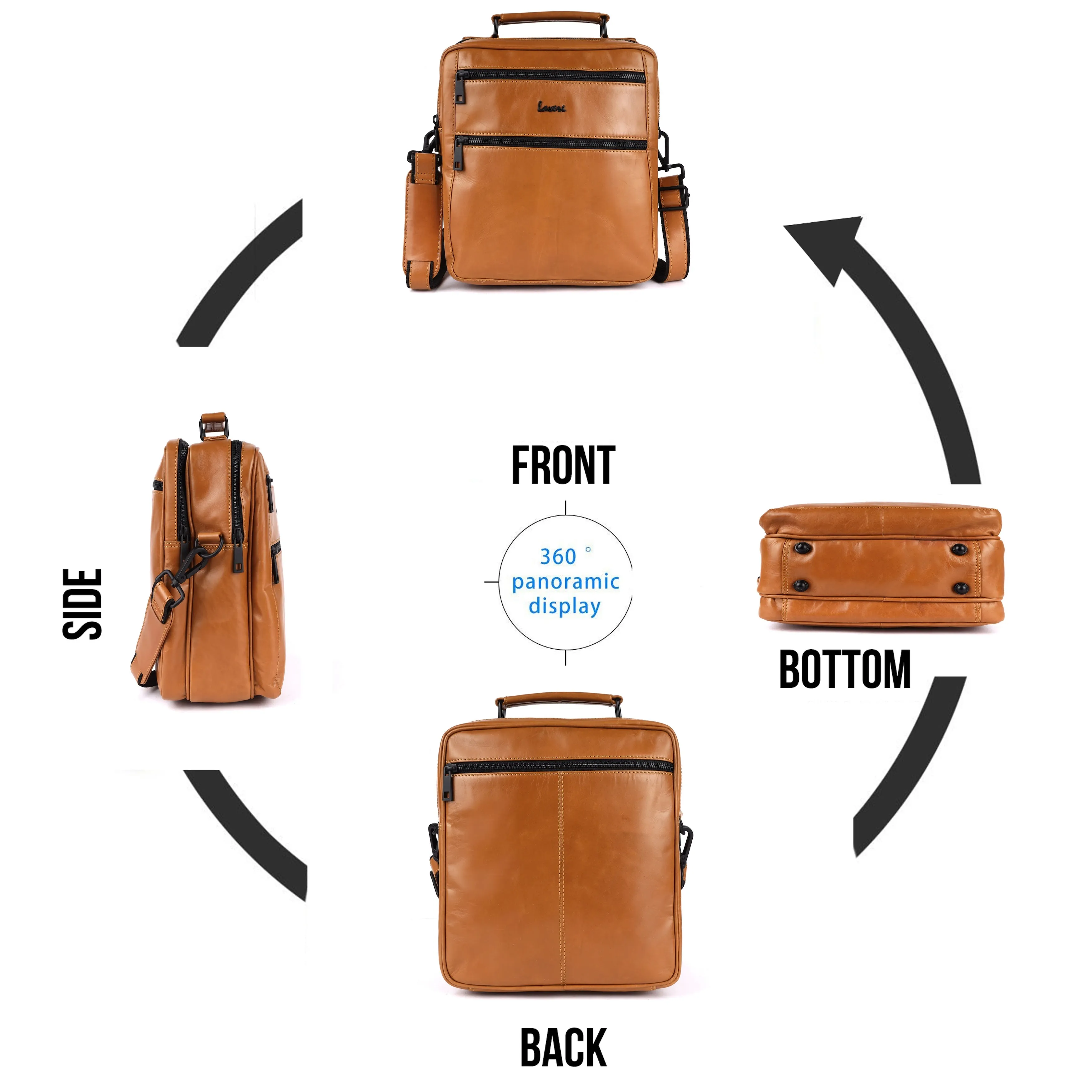 Suku Leather Crossbody/Messenger Bag #2048B