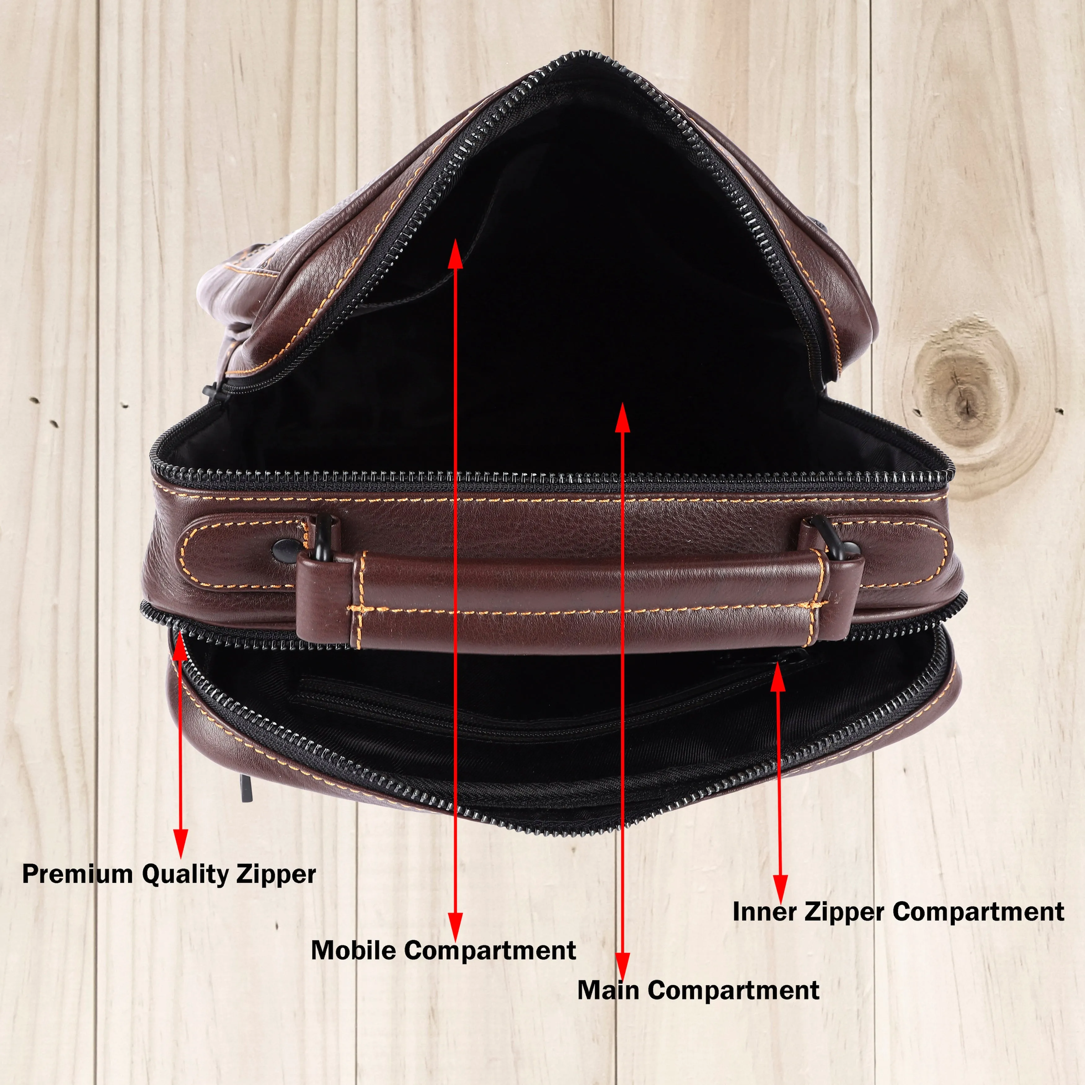 Suku Leather Crossbody/Messenger Bag #2048B