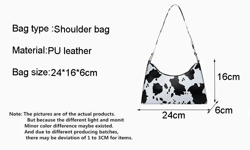 Summer New Shoulder Bags for Women High Quality Zebra Underarm Handbags PU Leather Leopard Armpit Purse Bag