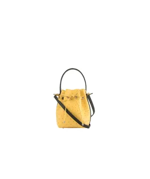 Sun Yellow Ostrich | 'Intambo' Drawstring Bag