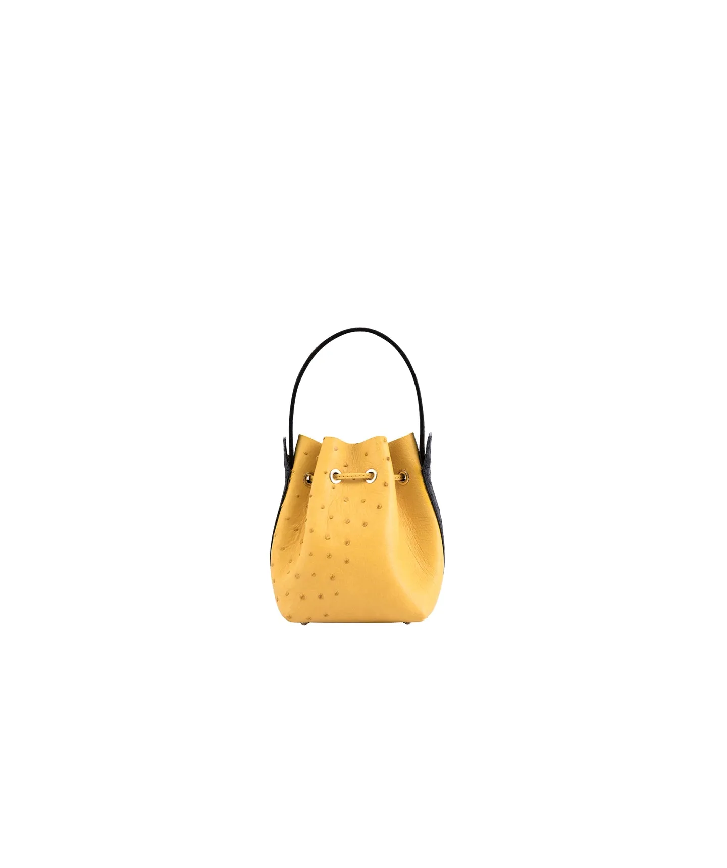Sun Yellow Ostrich | 'Intambo' Drawstring Bag