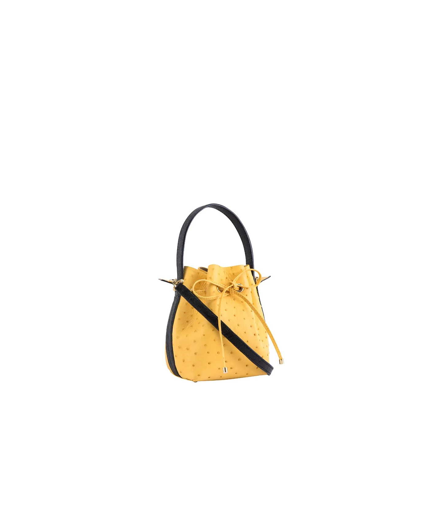 Sun Yellow Ostrich | 'Intambo' Drawstring Bag
