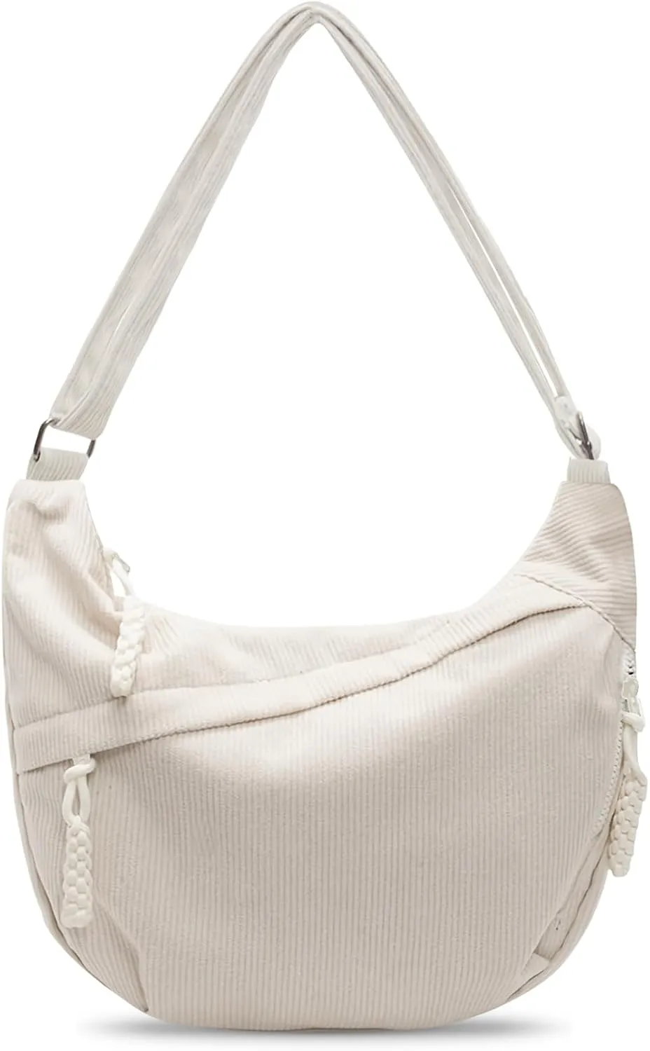 SUNOYA Women's Crossbody Bag, Crescent Moon Bag, Shoulder Bag, Cord Bag, Moon Bag with Adjustable Shoulder Strap, Casual Hobo Bag, Large Women's Shoulder Bag, Moonbag for Women