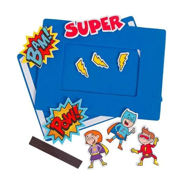 Superhero Picture Frame Craft Kit (12 Pack)