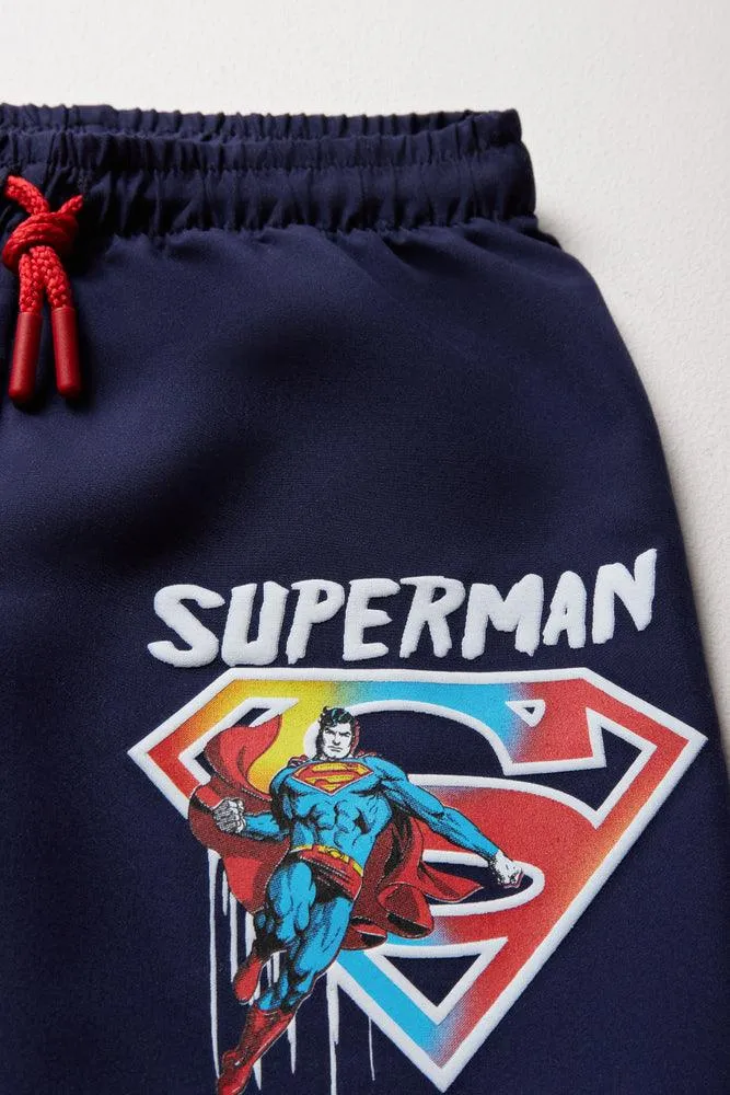 Superman Swim Shorts Navy
