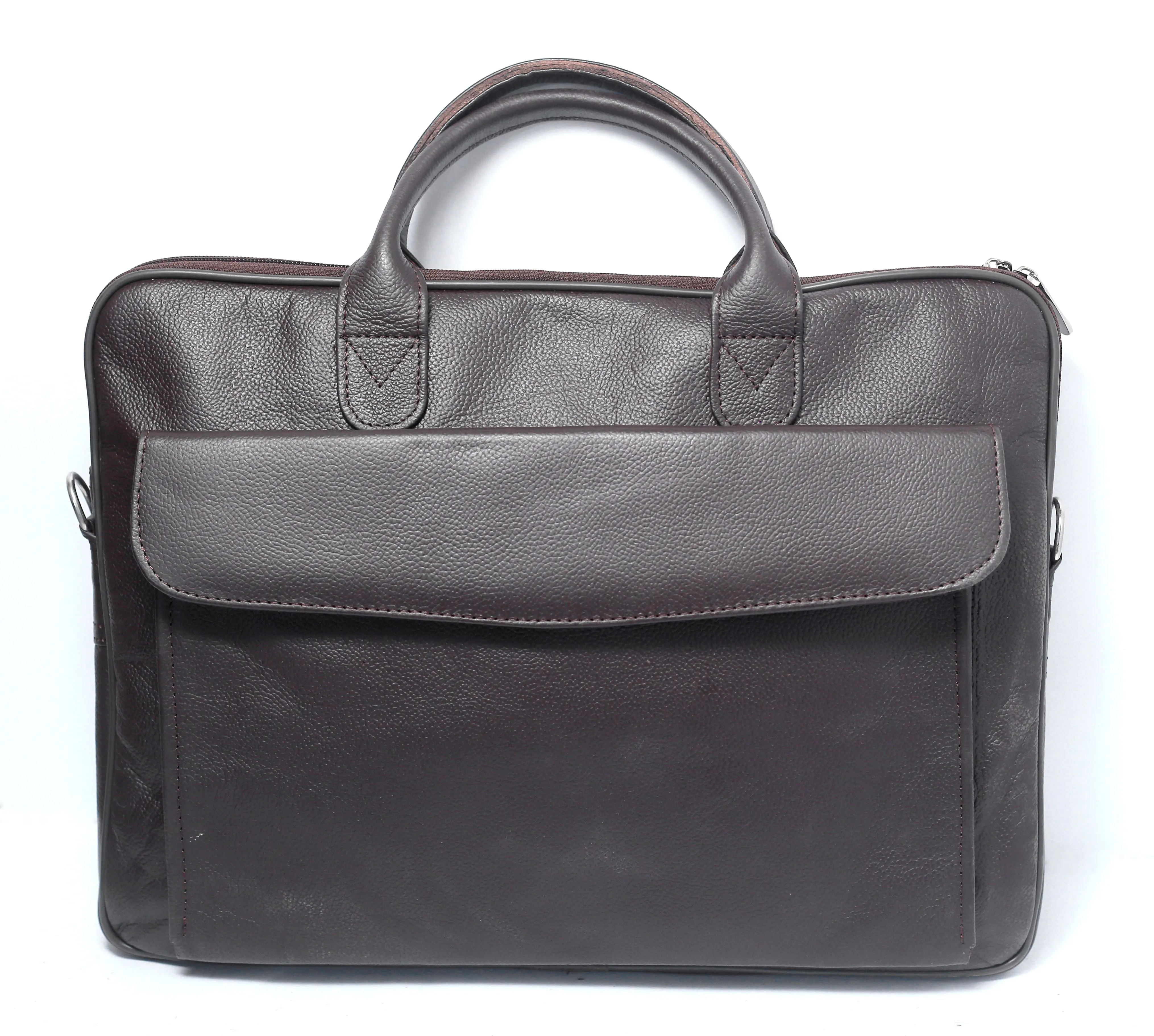 SWABI BAG Genuine Leather Laptop Ultra Slim Bag - Tan-16" Laptop