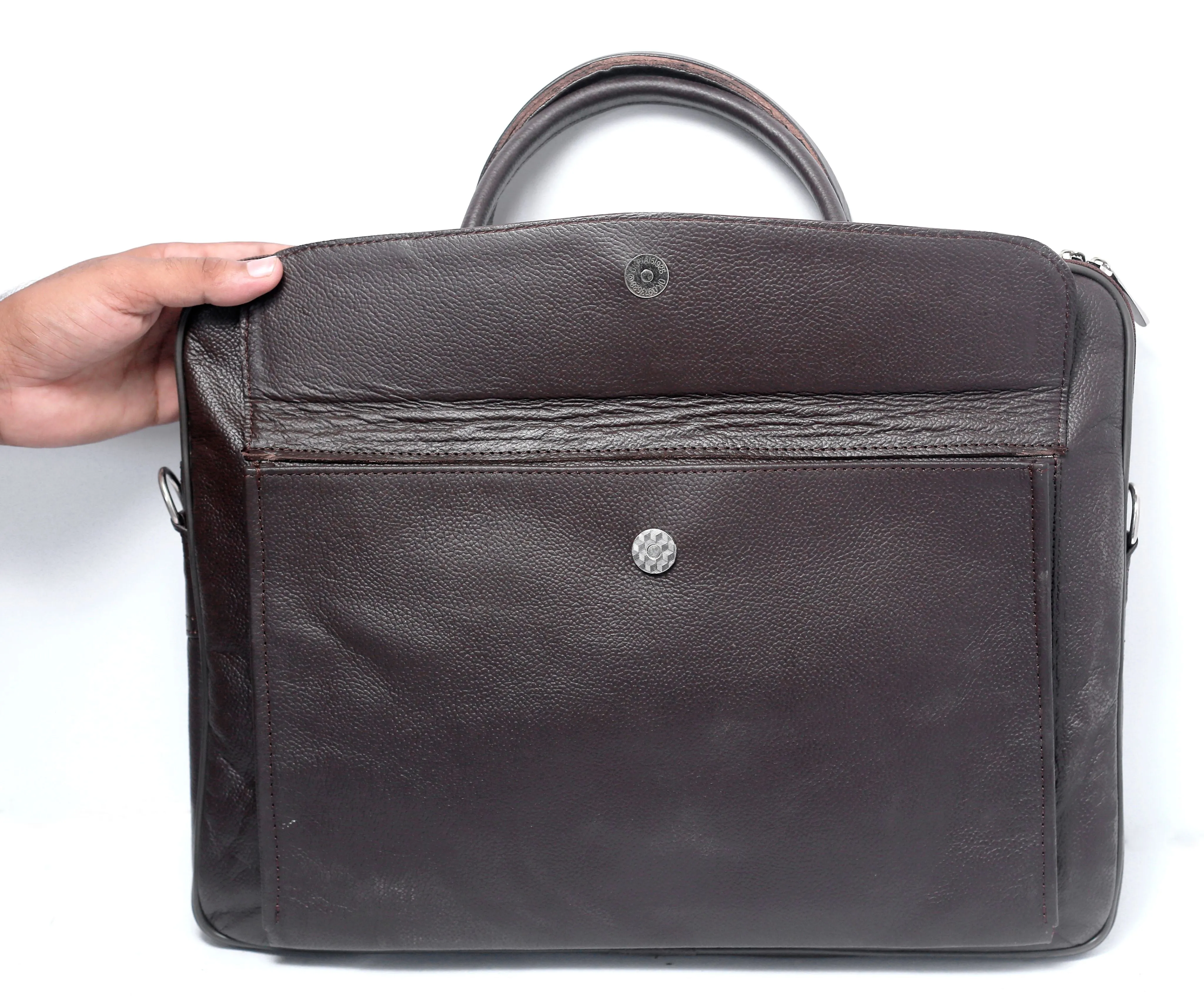 SWABI BAG Genuine Leather Laptop Ultra Slim Bag - Tan-16" Laptop