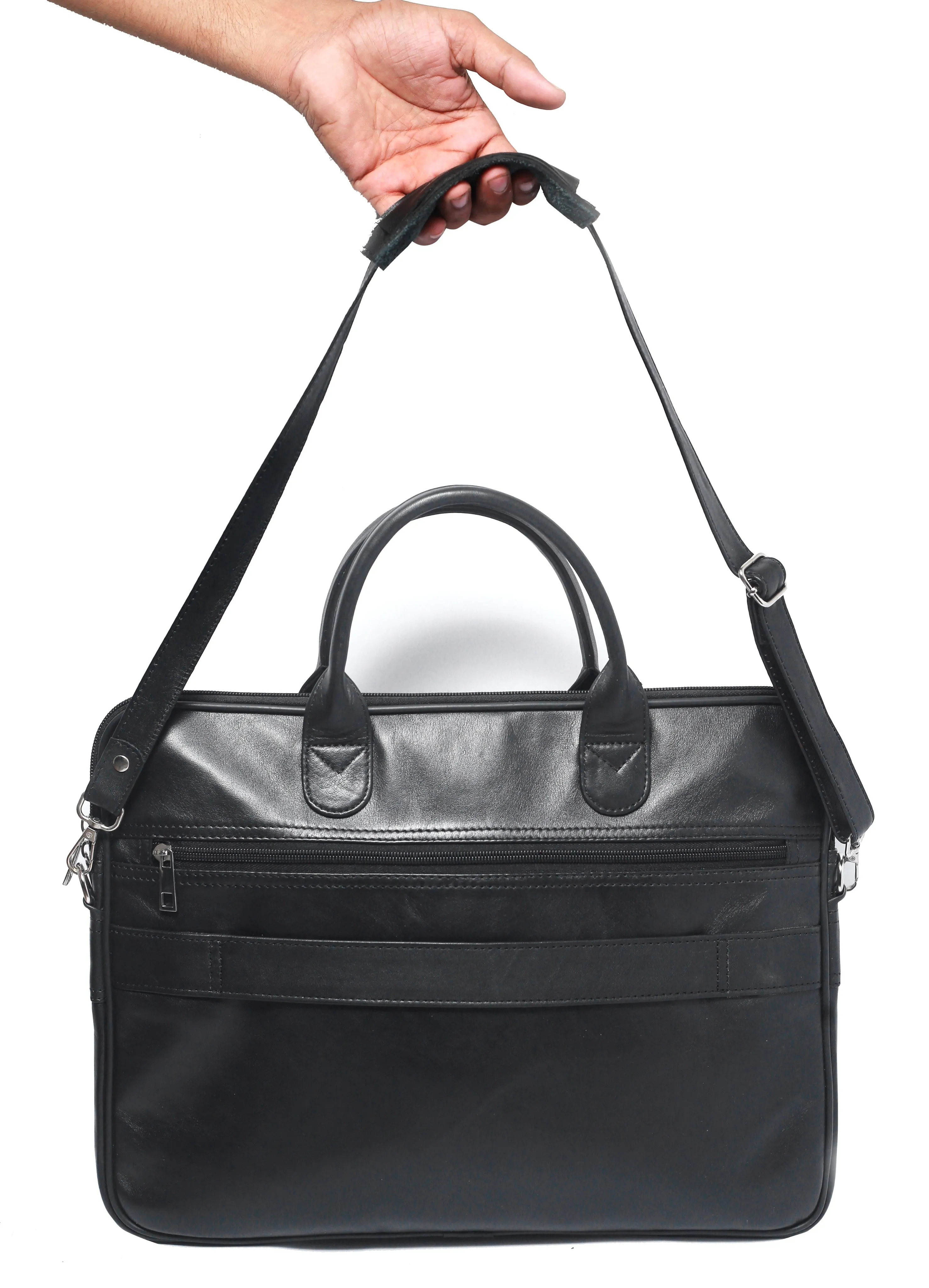 SWABI BAG Genuine Leather Laptop Ultra Slim Bag - Tan-16" Laptop