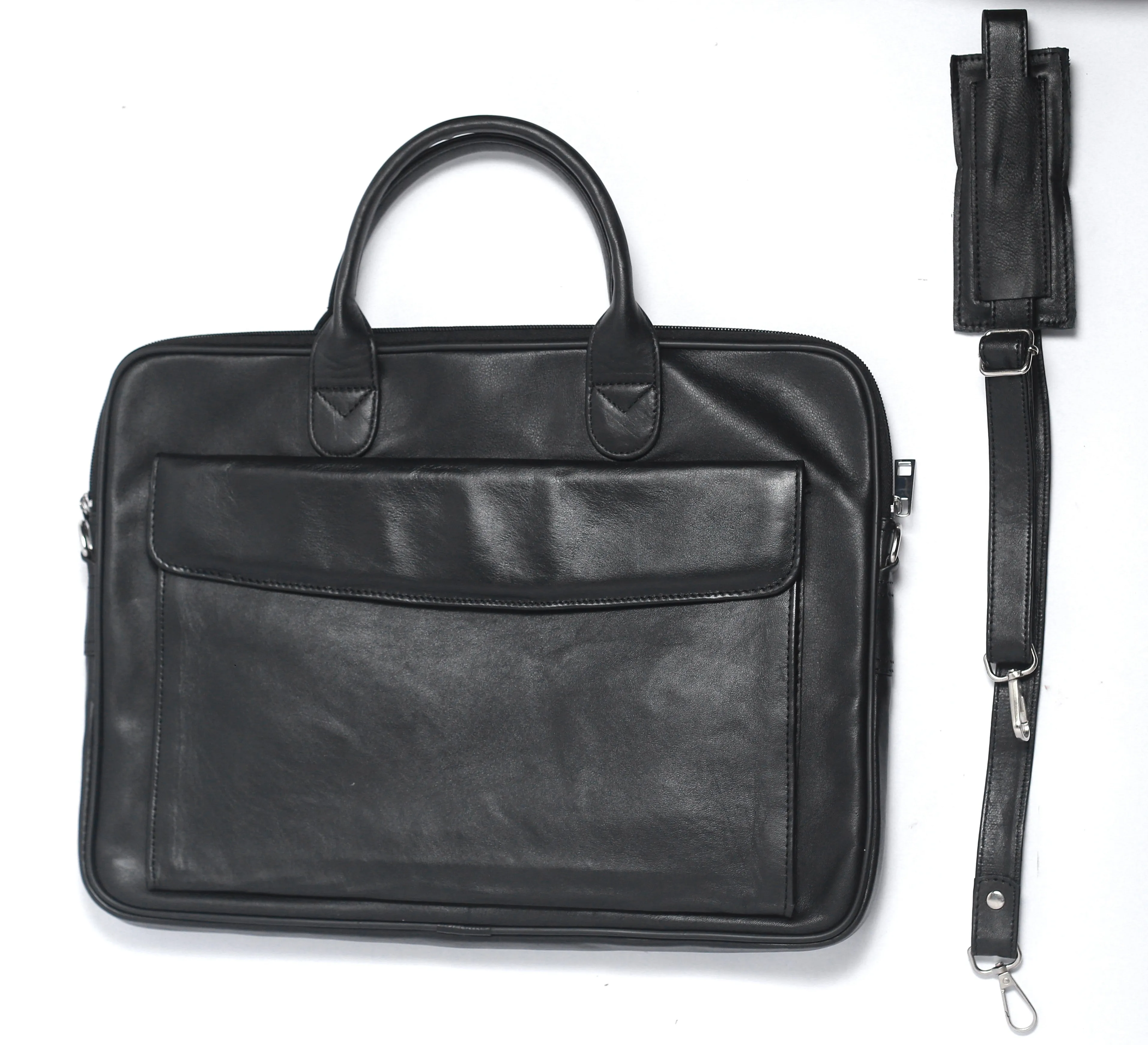 SWABI BAG Genuine Leather Laptop Ultra Slim Bag - Tan-16" Laptop