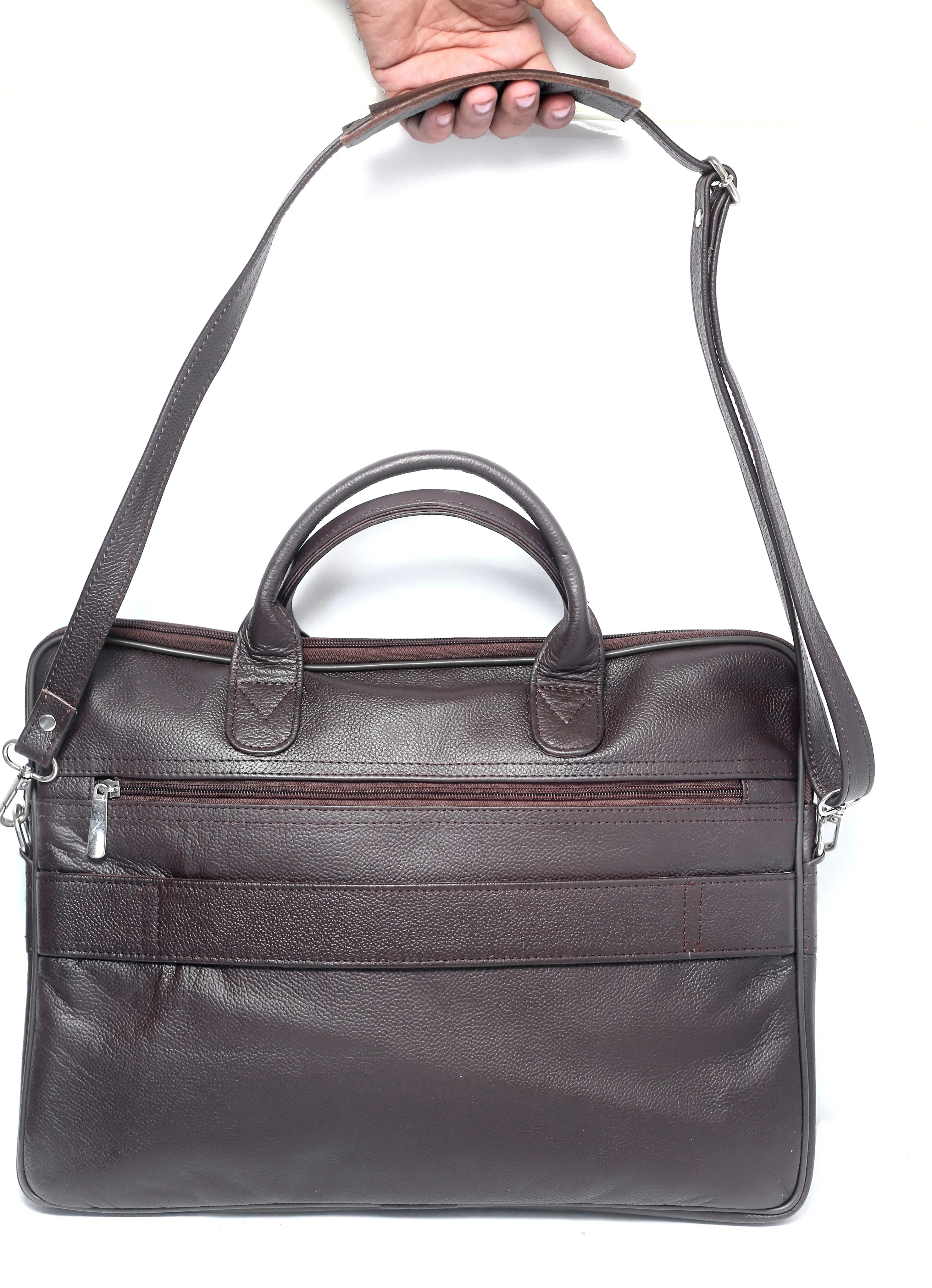 SWABI BAG Genuine Leather Laptop Ultra Slim Bag - Tan-16" Laptop