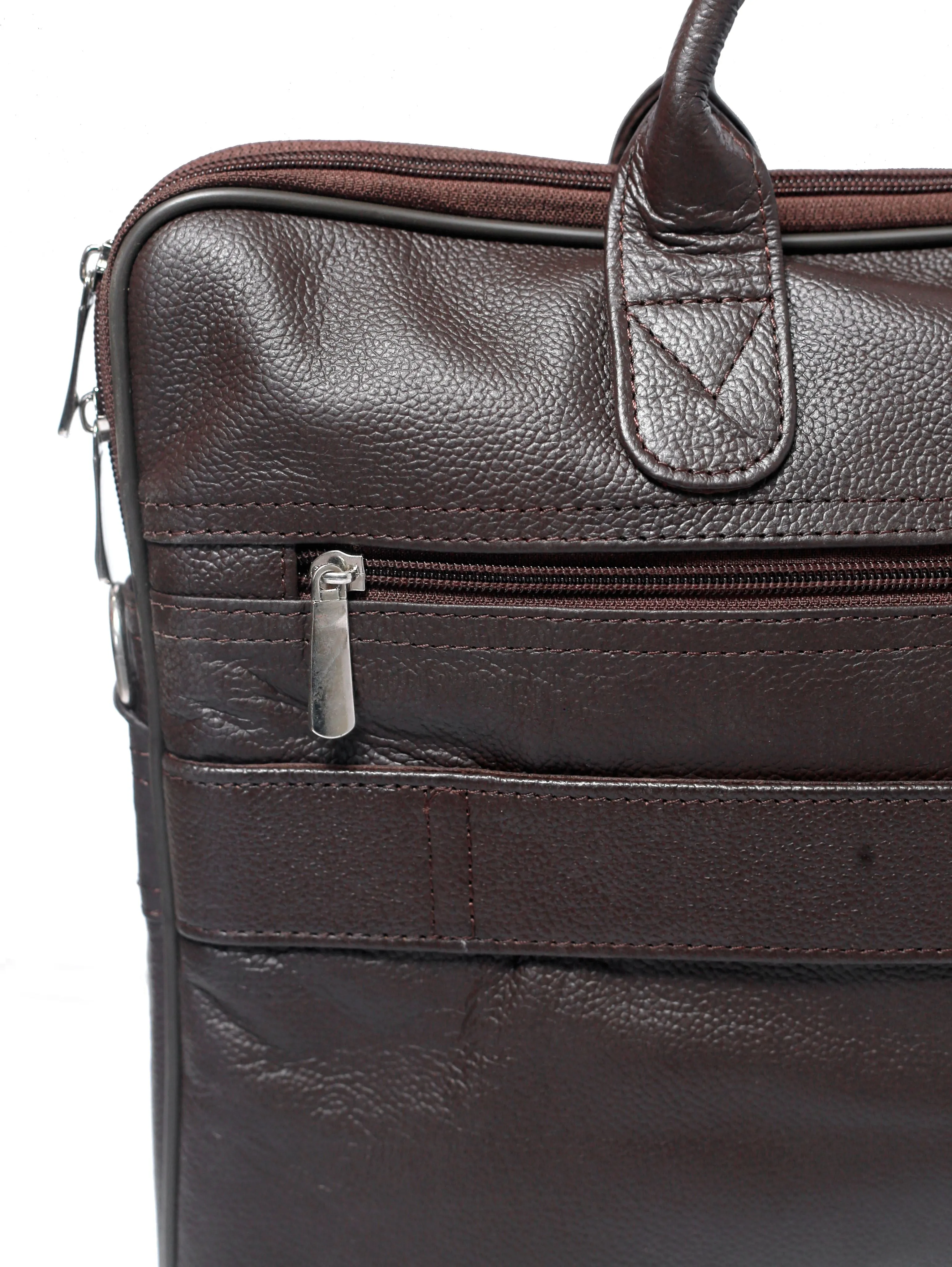 SWABI BAG Genuine Leather Laptop Ultra Slim Bag - Tan-16" Laptop