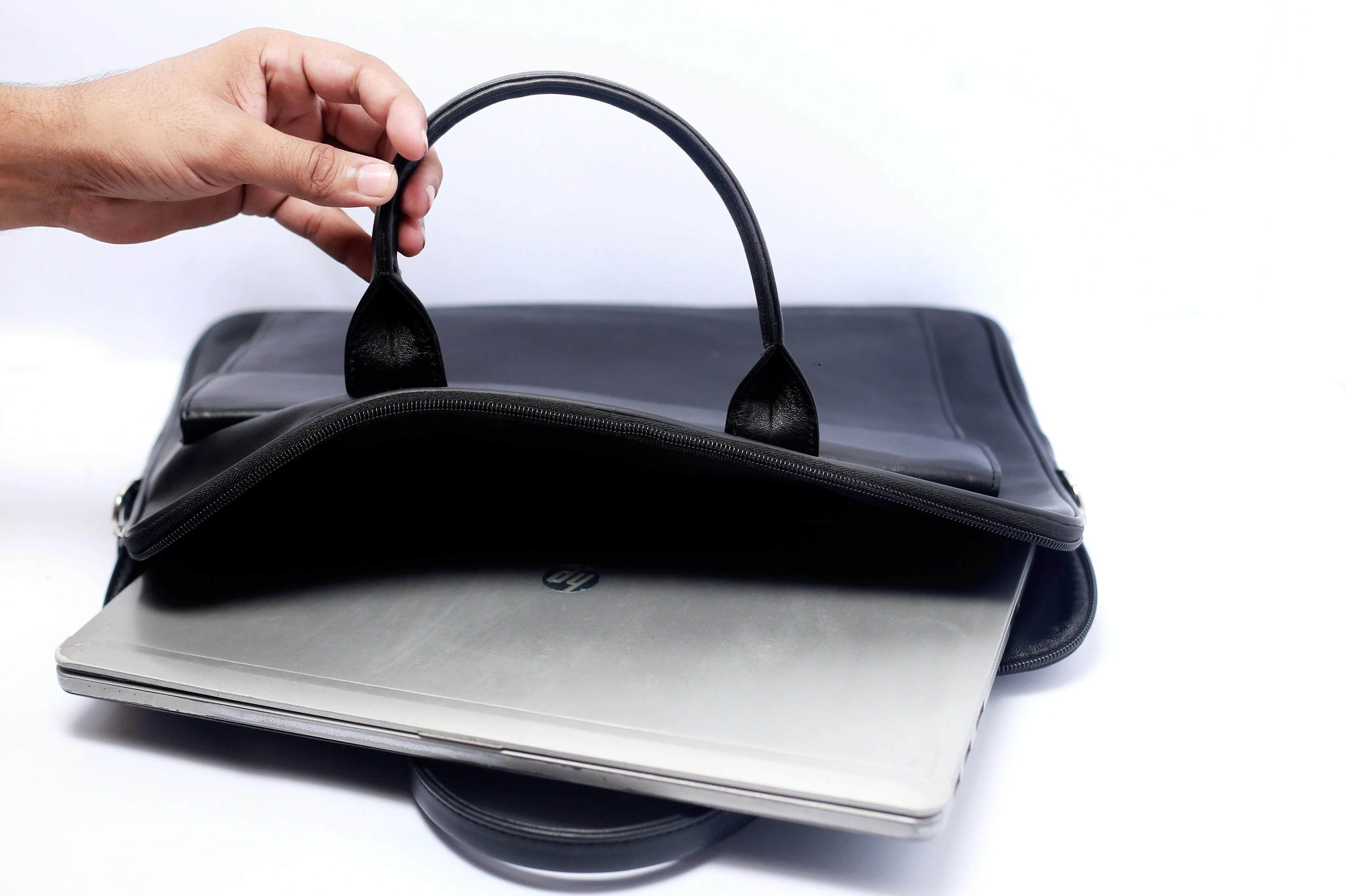 SWABI BAG Genuine Leather Laptop Ultra Slim Bag - Tan-16" Laptop