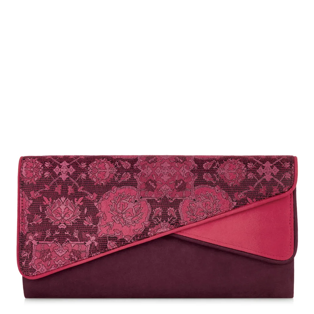 Sydney Wine Envelope Clutch Bag (Matches Nicola Boots) by Ruby Shoo