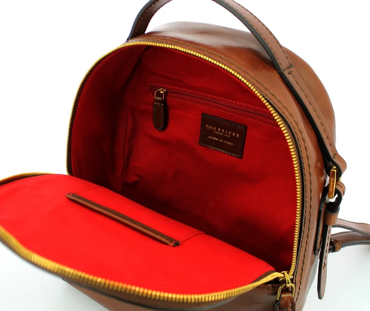 The Bridge - Medium Pearl District Backpack - 04124701 - MARRONE/14/ORO