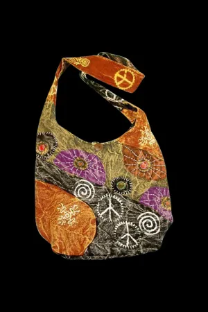 ThreadHeads Distressed "Peace Sign" Shoulder Bag