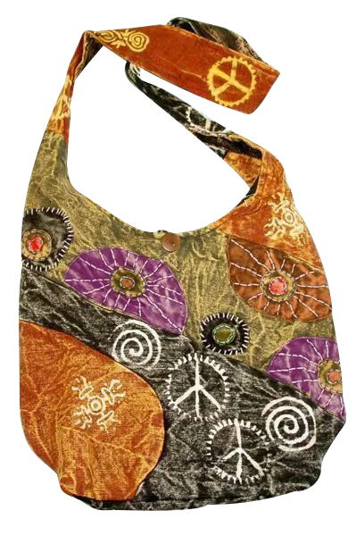 ThreadHeads Distressed "Peace Sign" Shoulder Bag