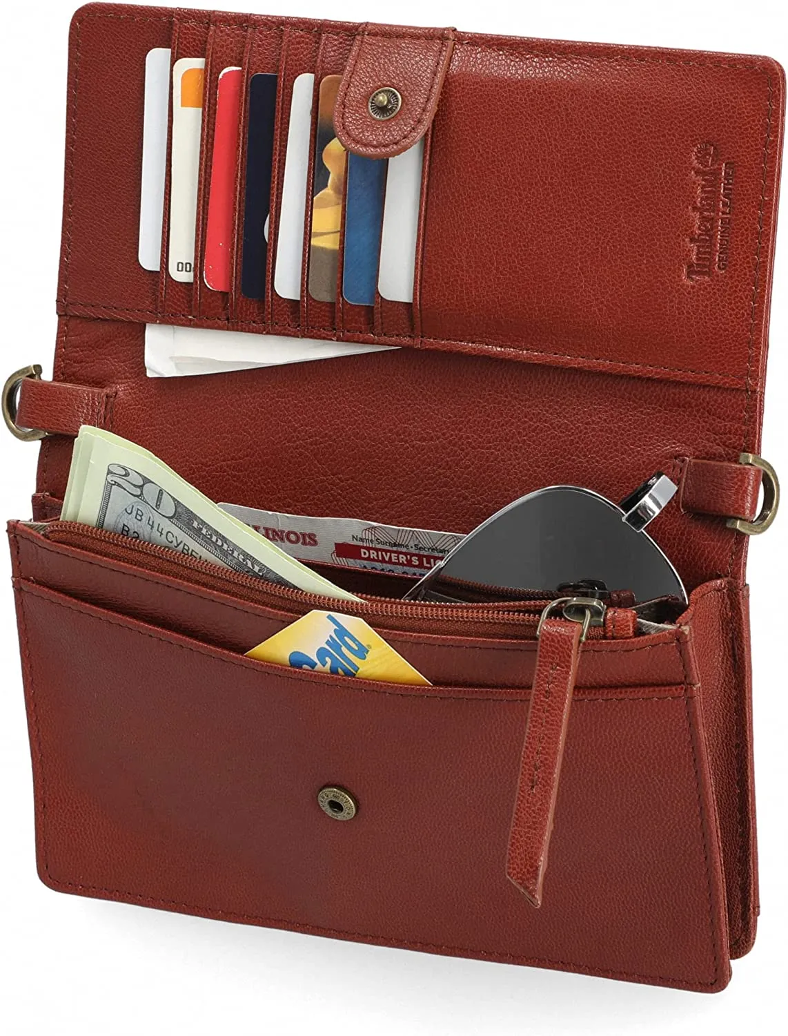Timberland Women's RFID Leather Crossbody Bag Wallet Purse