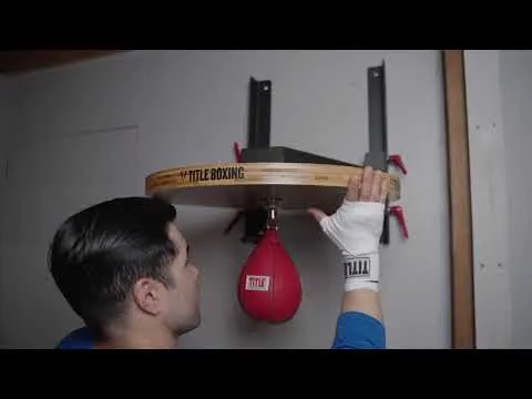 TITLE Boxing Forged Steel Adjustable Pro Speed Bag Platform