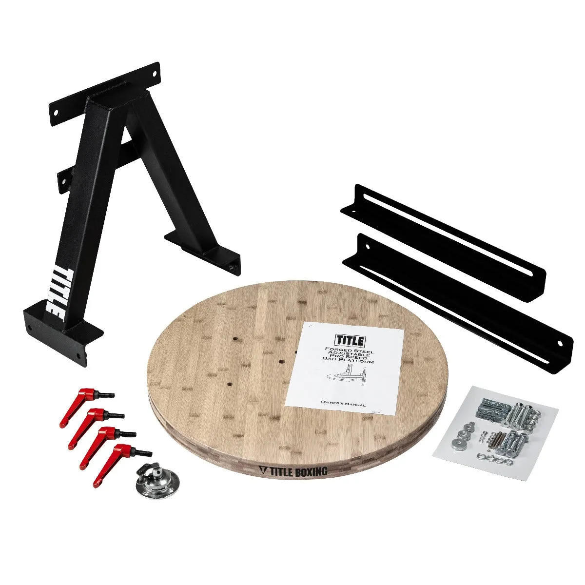 TITLE Boxing Forged Steel Adjustable Pro Speed Bag Platform