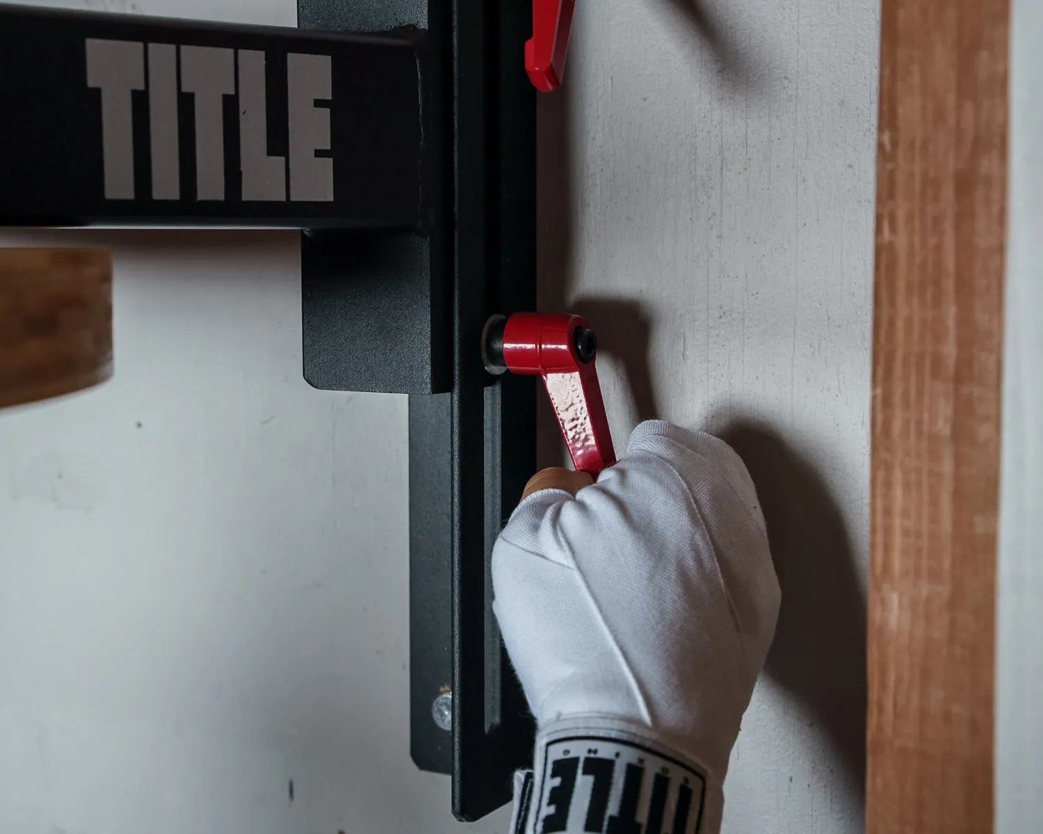 TITLE Boxing Forged Steel Adjustable Pro Speed Bag Platform