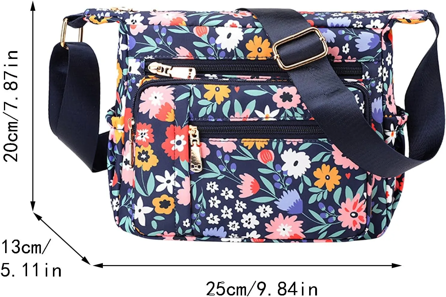 Tote Bag For Women Floral Shoulder Handbag Roomy Multiple Pockets Bag For Ladies Crossbody Purse Fashion Cross Body Bags