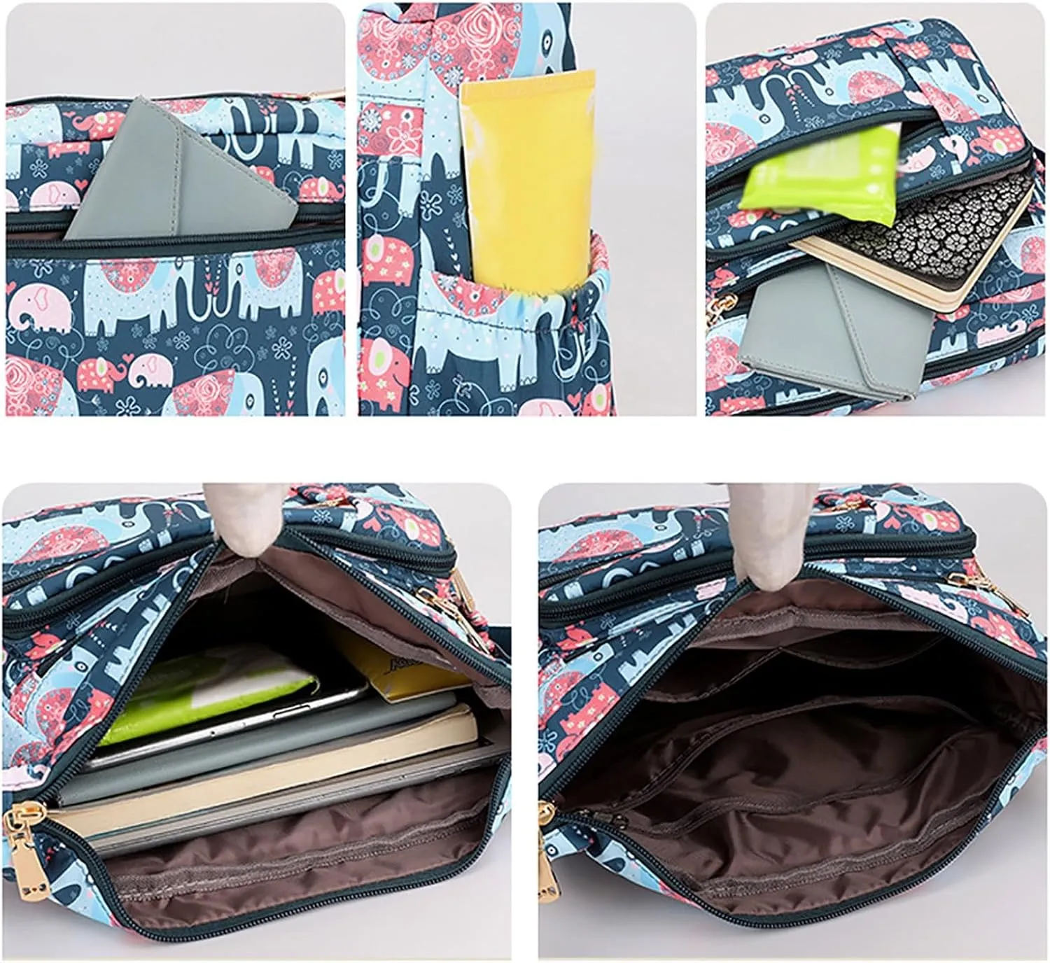 Tote Bag For Women Floral Shoulder Handbag Roomy Multiple Pockets Bag For Ladies Crossbody Purse Fashion Cross Body Bags