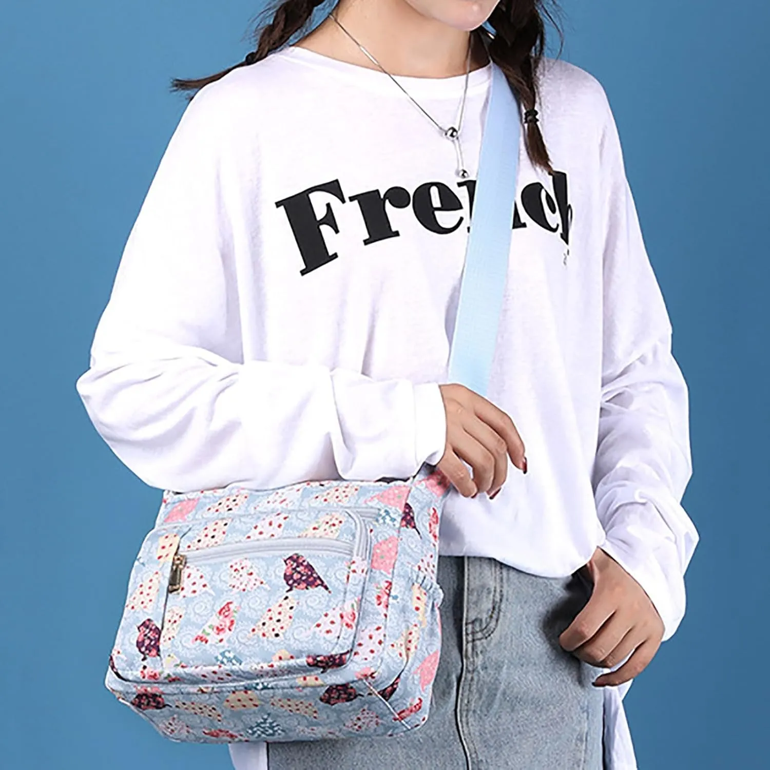 Tote Bag For Women Floral Shoulder Handbag Roomy Multiple Pockets Bag For Ladies Crossbody Purse Fashion Cross Body Bags
