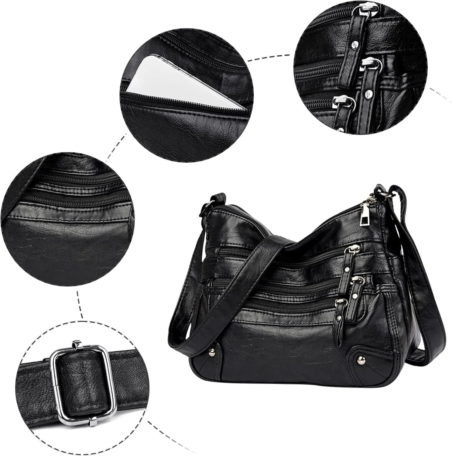 Tote Bag For Women Ladies Large Capacity Hobo Handbag Soft Leather Woman Messenger Bags Luxury Purses Crossbody Handbags