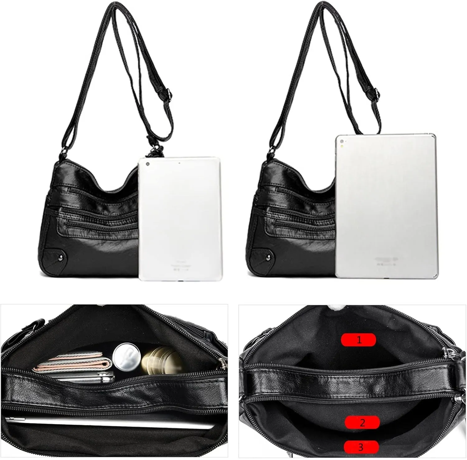 Tote Bag For Women Ladies Large Capacity Hobo Handbag Soft Leather Woman Messenger Bags Luxury Purses Crossbody Handbags