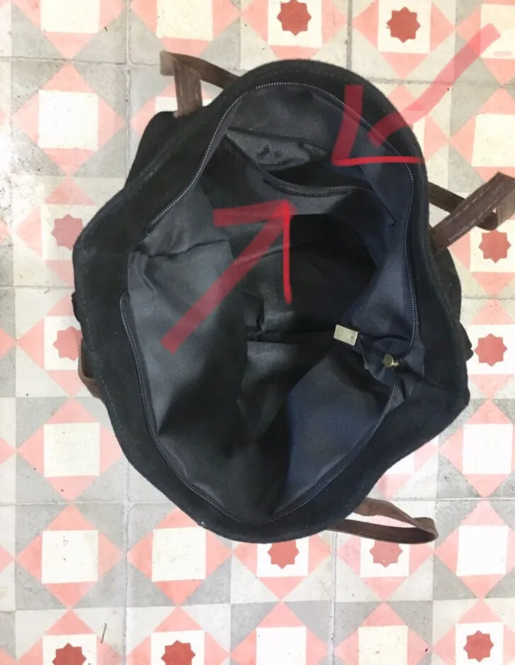 TOTE leather bag in BLACK . Genuine soft  natural suede. Black genuine leather SHOPPER bag. Laptop bag, book or tablet bag in soft suede.