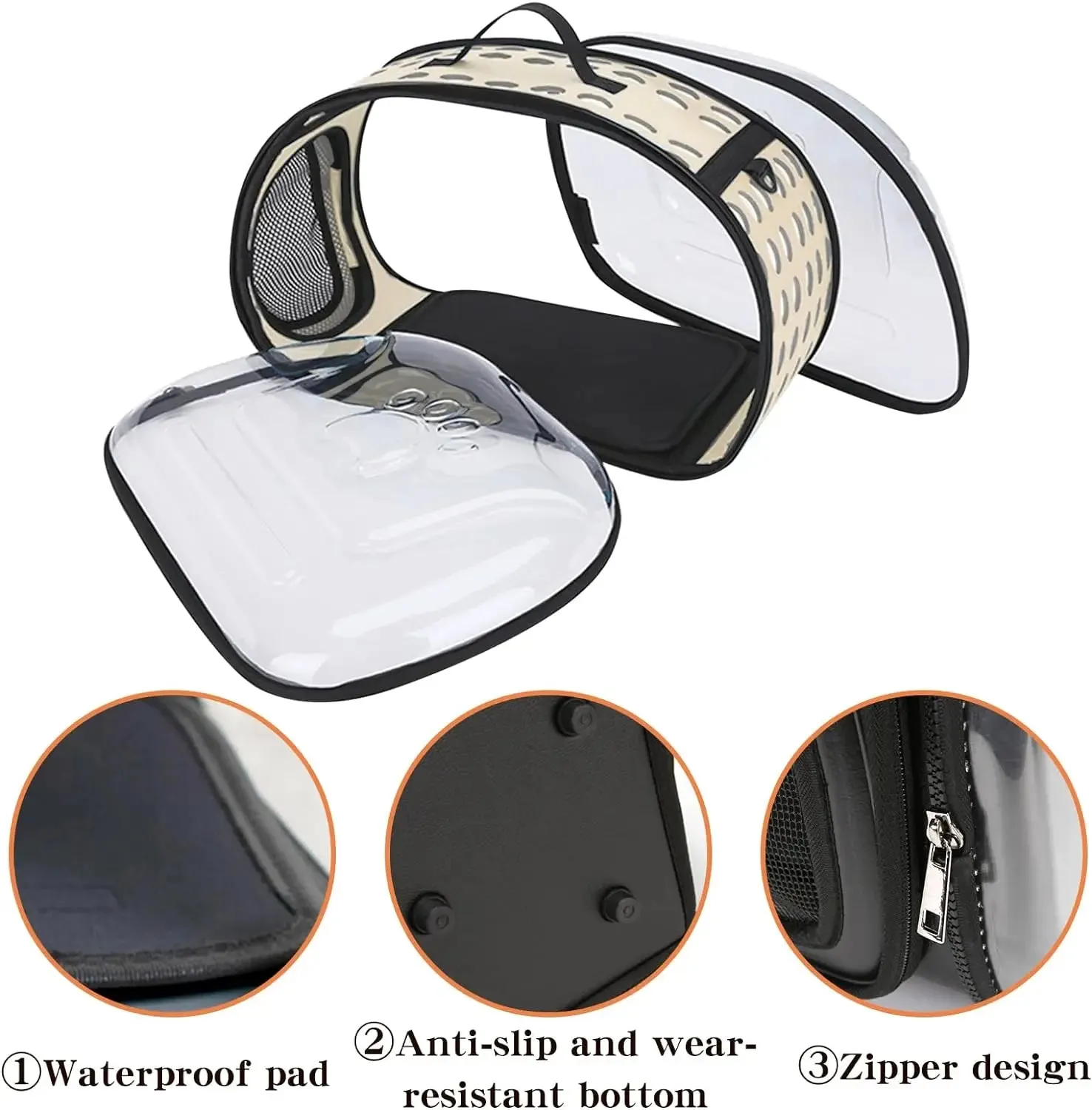 Transparent Foldable Pet Travel Carrier