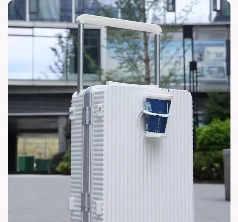 Travel in Comfort with a Suitcase Featuring a Cup Holder