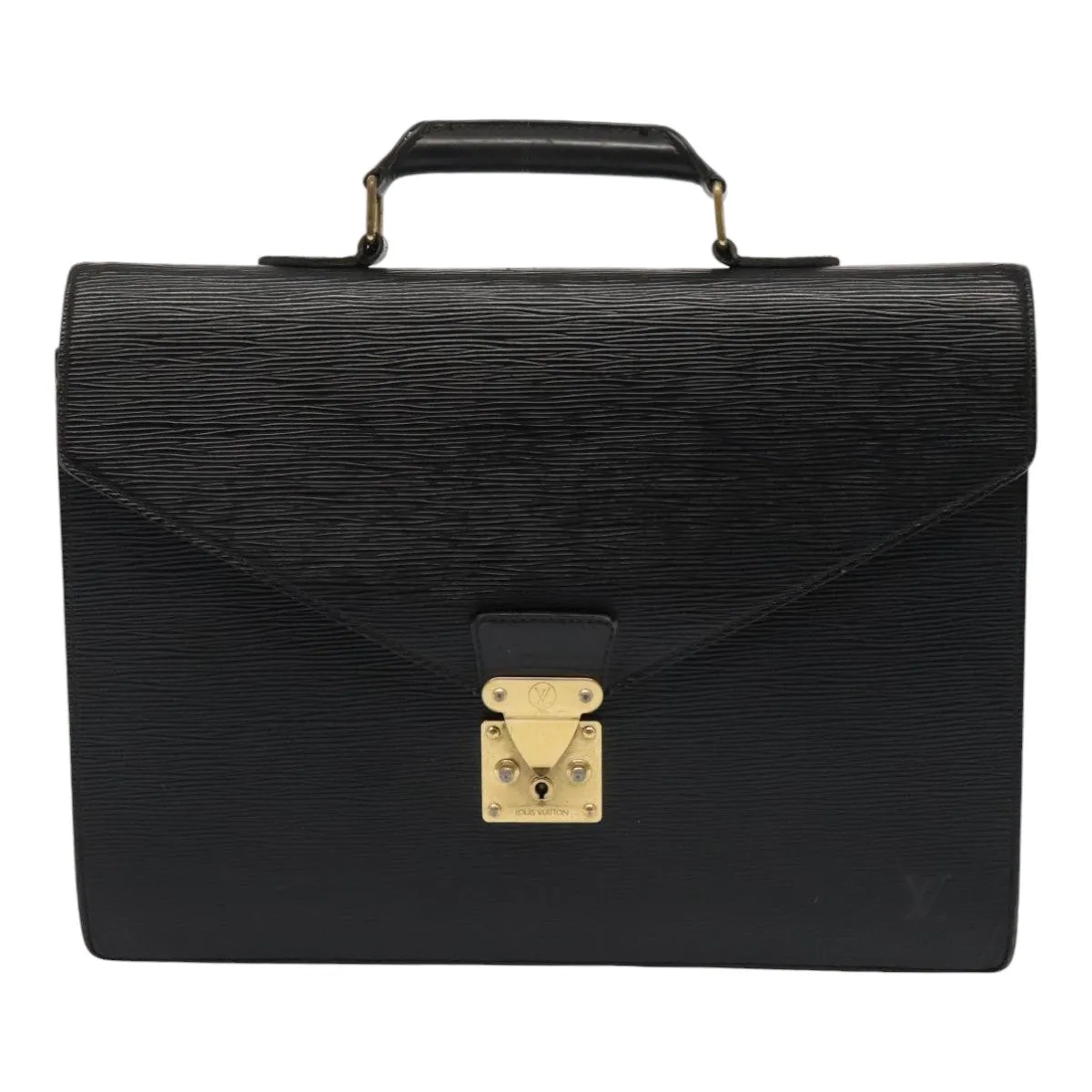 Trendy Inspired Louis Vuitton Epi Serviette Conseiller Briefcase Black M54422 Lv Auth Bs17515