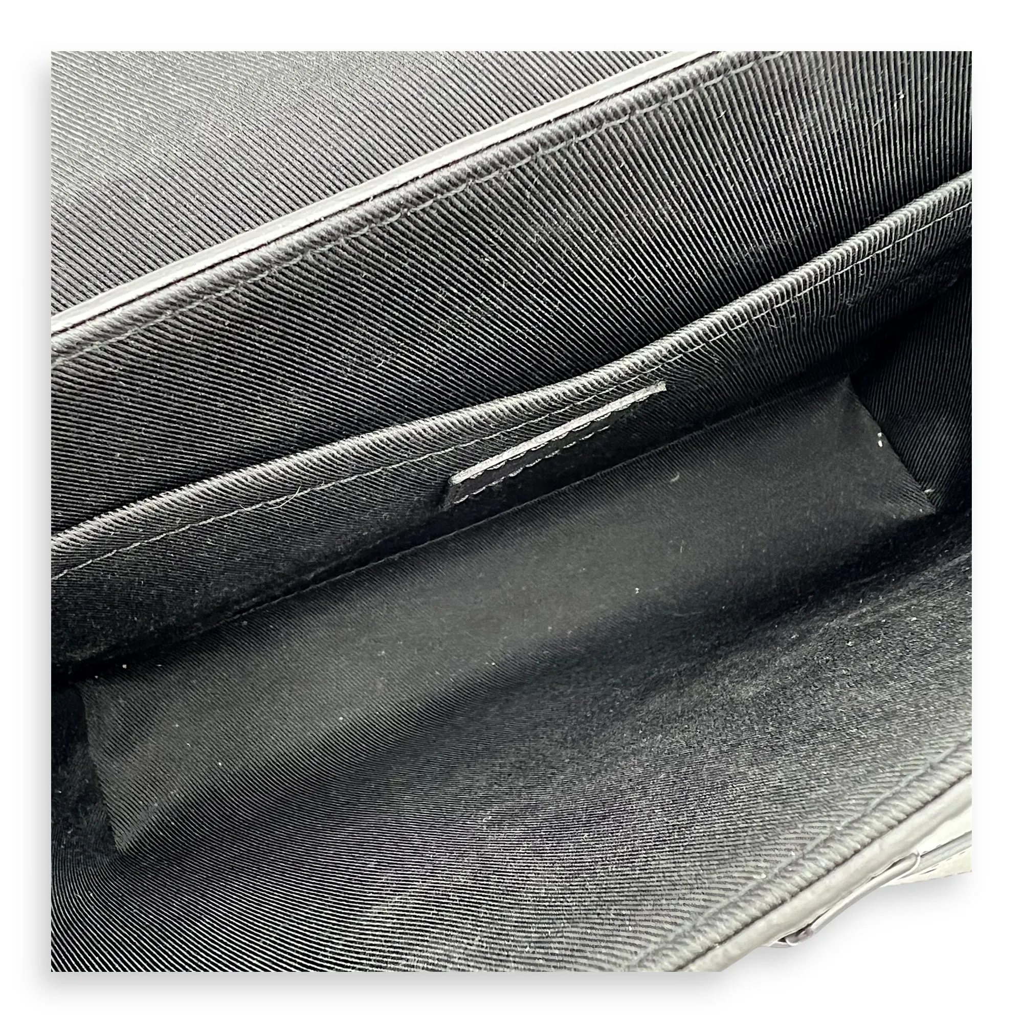 Trunk PM Black Crossbody Bag in Taurillon Monogram Leather, Lacquered Metal hardware