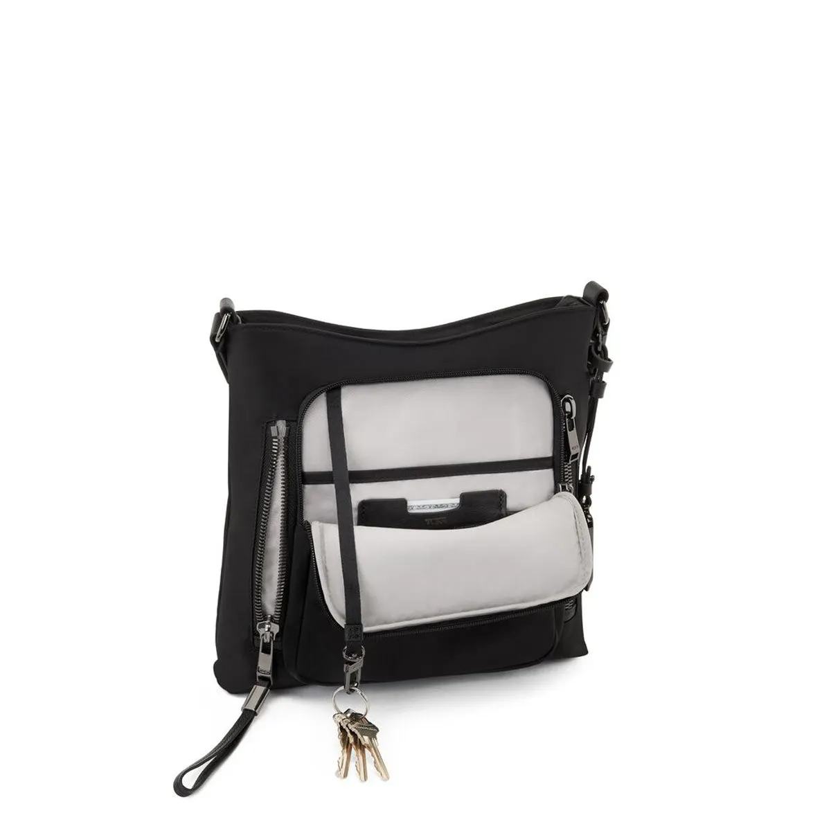 Tumi Voyageur Tyler Crossbody - Black/Gun Metal