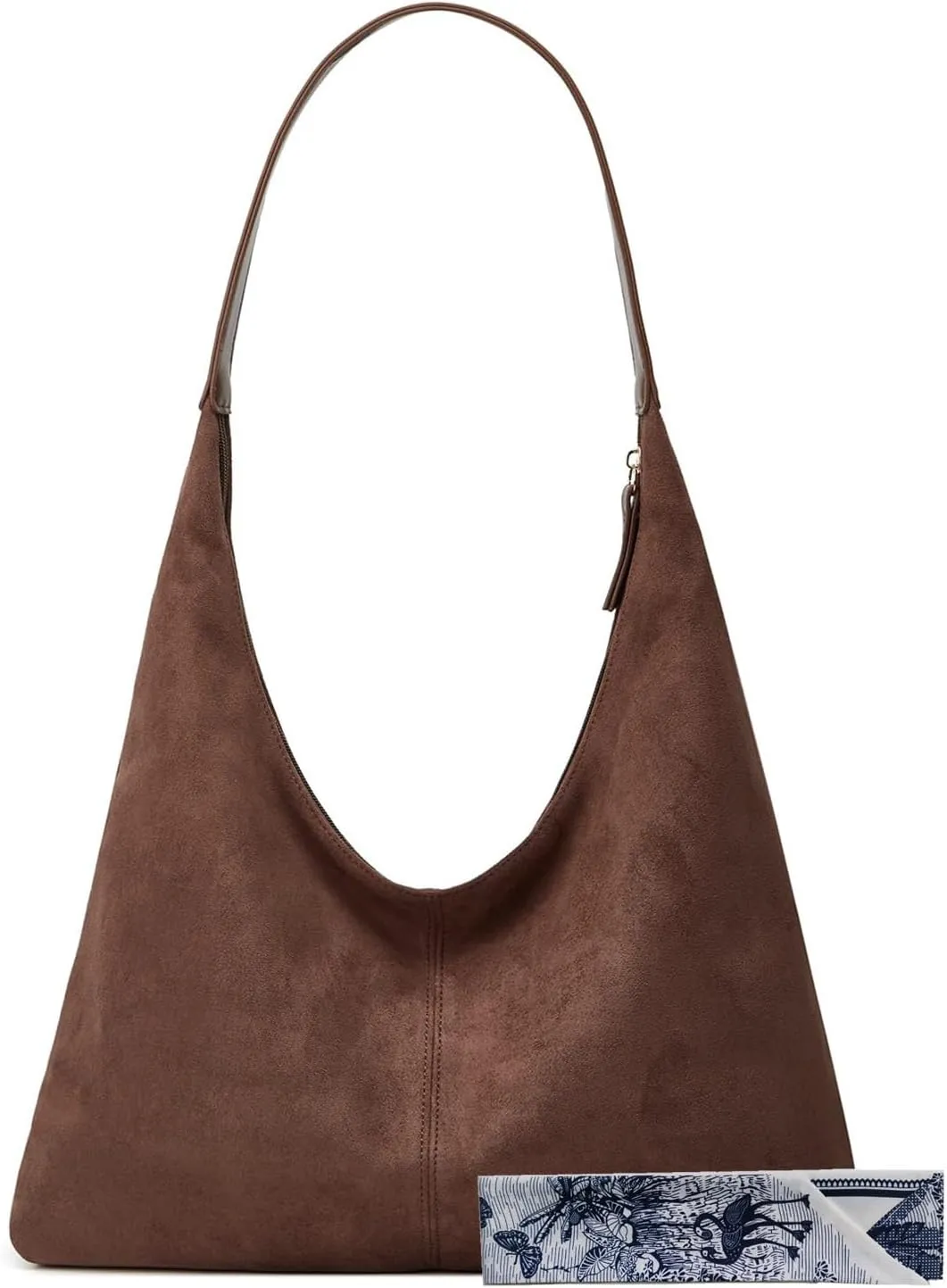 UNCLEM Women Suede Bags Slouchy Hobo Bags Purse Vintage Leather Satchels Shoulder Bags Tote Handbag