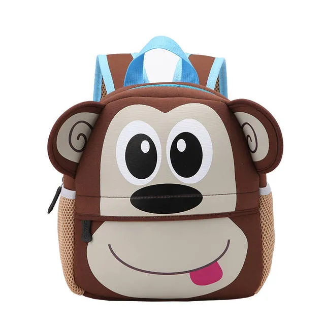 Unisex 3D Animal Kids School Backpack