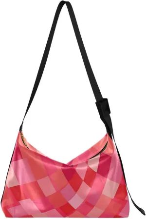Unisex Sling Purse Crossbody Fall Womens Sling Bags Crossbody Side Bag Squares Turquoise White Sunflower
