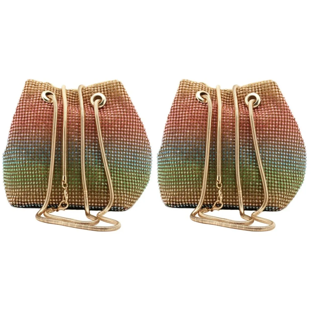 VALICLUD Shoulder Bag Pack of 2 Small Shoulder Bag for Women Shoulder Bags Women's Shoulder Bags for Women Bucket Rhinestones One Shoulder School Bag Miss