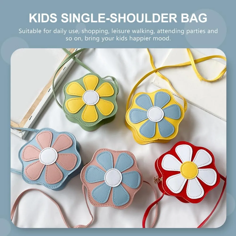 VALICLUD Shoulder Bags Cute Shoulder Bag Small Shoulder Bags for Women Leather Shoulder Bag for Children Flower Shoulder Bag Outdoor Children's Bag Flower Design Bag