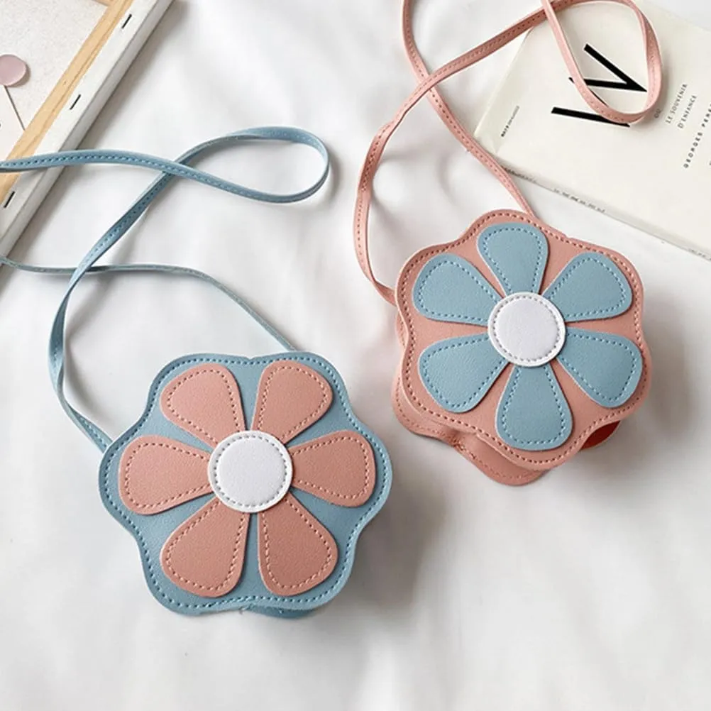 VALICLUD Shoulder Bags Cute Shoulder Bag Small Shoulder Bags for Women Leather Shoulder Bag for Children Flower Shoulder Bag Outdoor Children's Bag Flower Design Bag