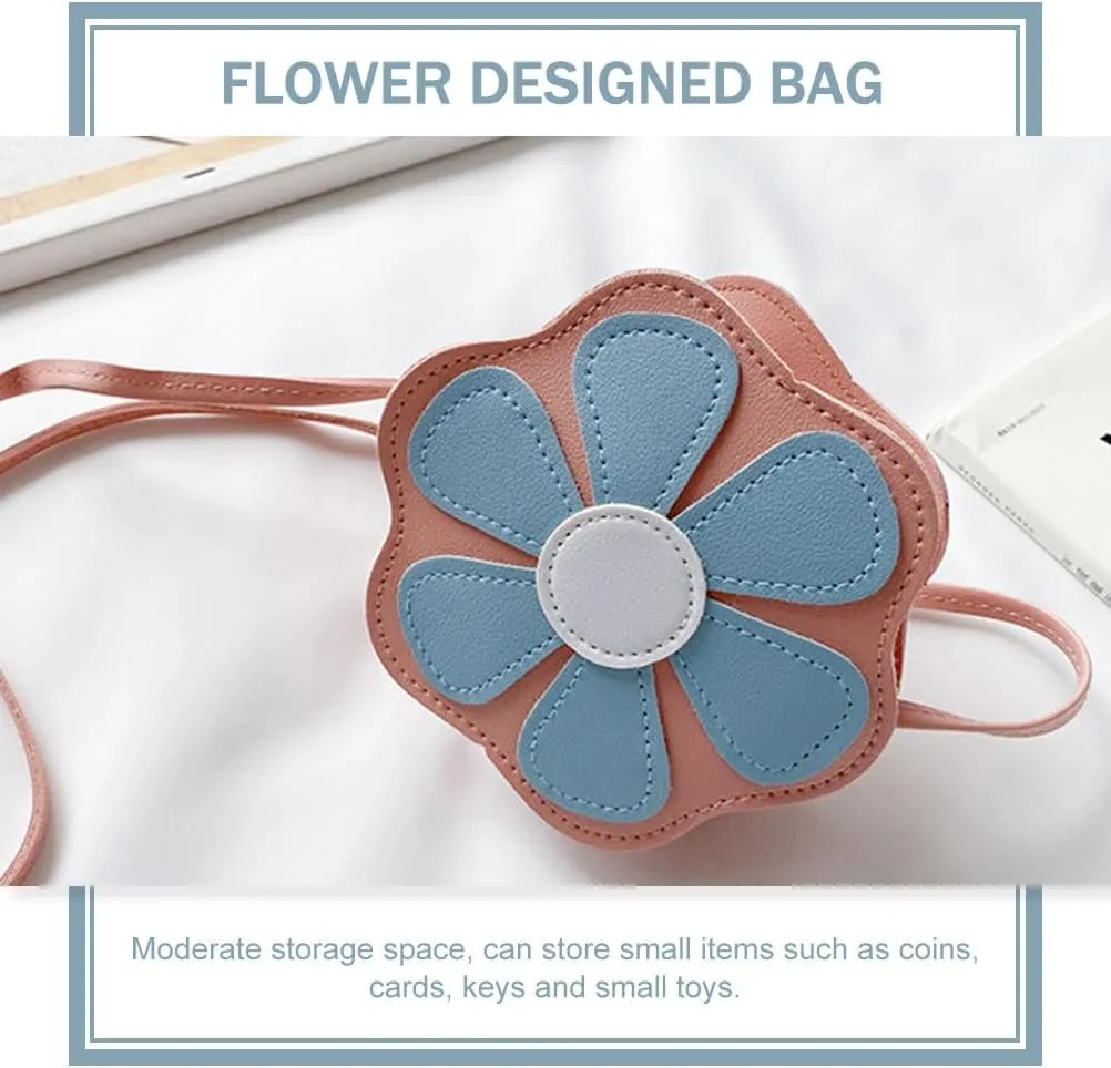 VALICLUD Shoulder Bags Cute Shoulder Bag Small Shoulder Bags for Women Leather Shoulder Bag for Children Flower Shoulder Bag Outdoor Children's Bag Flower Design Bag