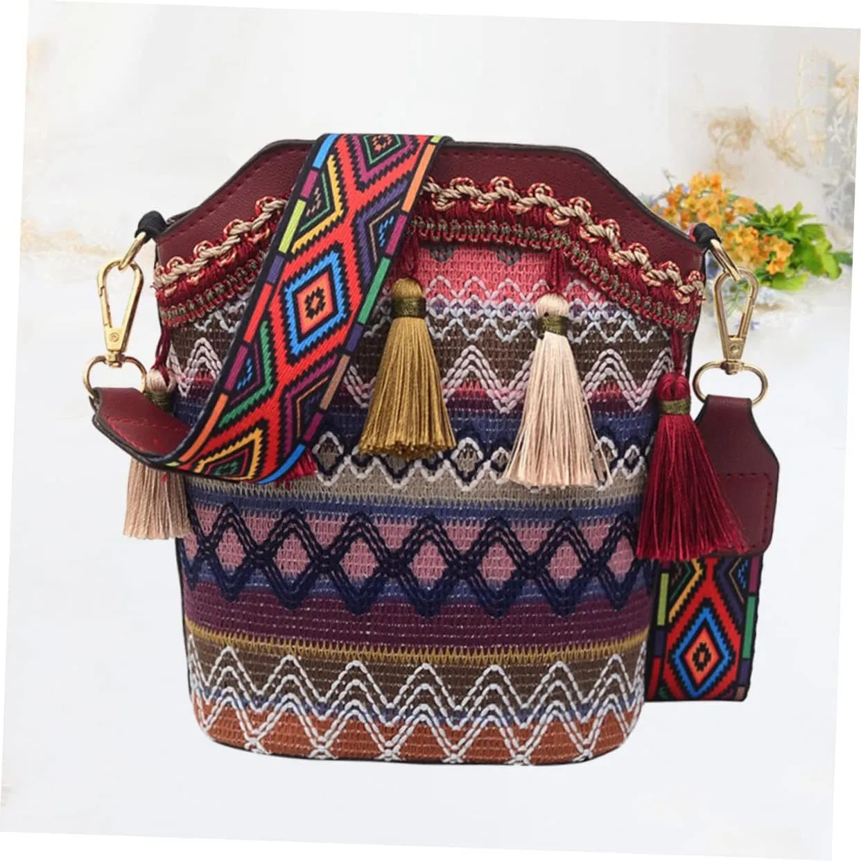 VALICLUD Women's Shoulder Bag Women's Shoulder Bags Bucket Bags for Women Shoulder Bags Woven Shoulder Bag Woven Shoulder Bag Bohemian Bucket Bag Shoulder Bag