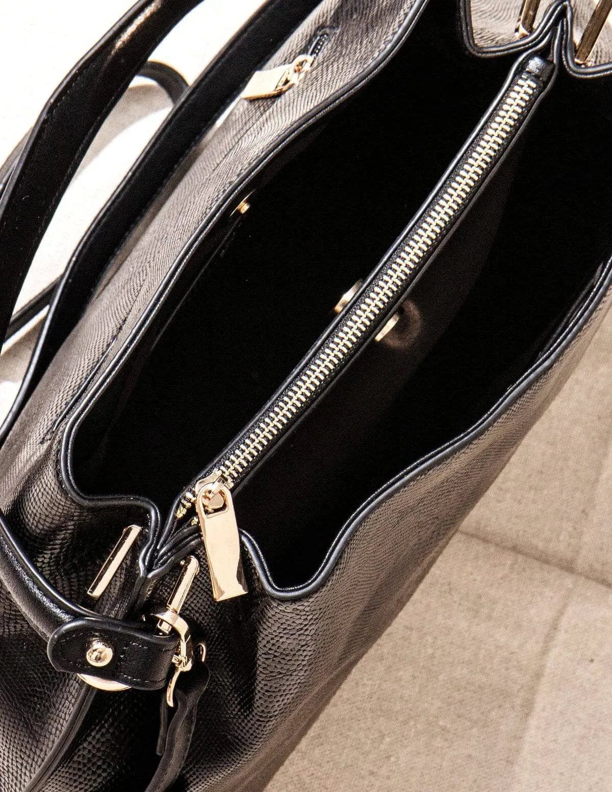 Vegan Leather 2 in 1 Convertible Tote
