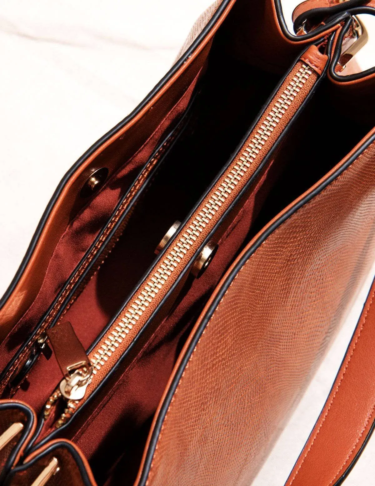 Vegan Leather 2 in 1 Convertible Tote